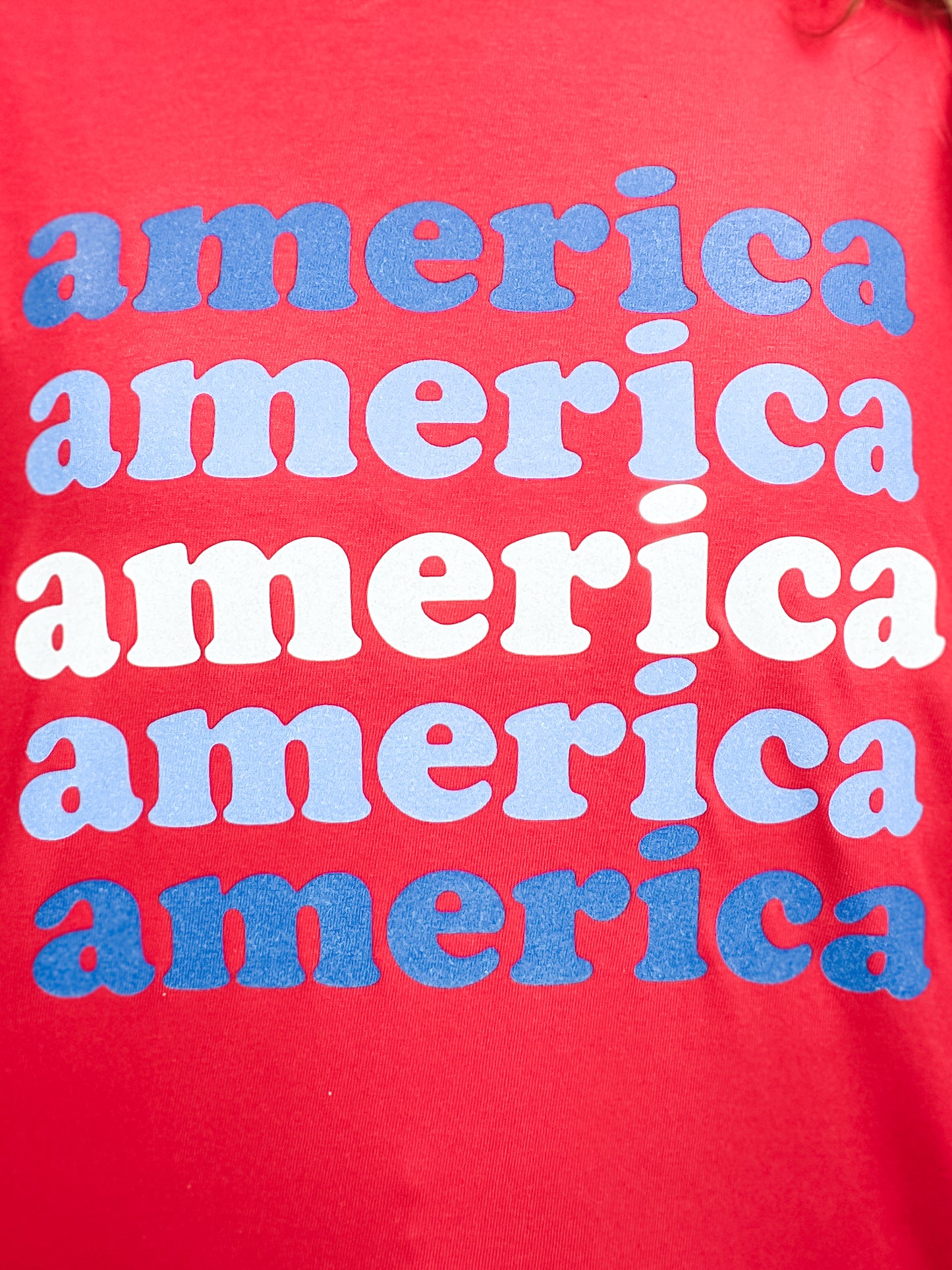 America Glitter Graphic Tee