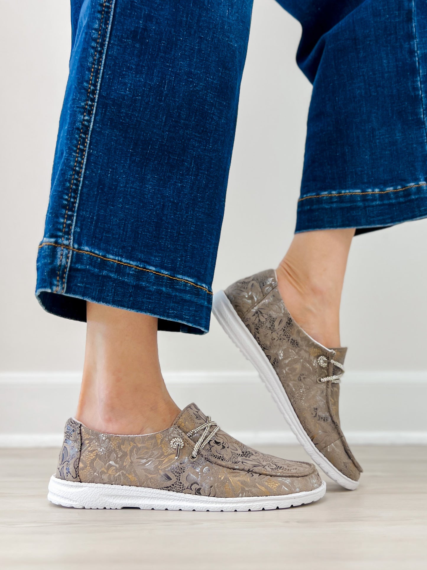 Very G Grey Holly Print Shoe