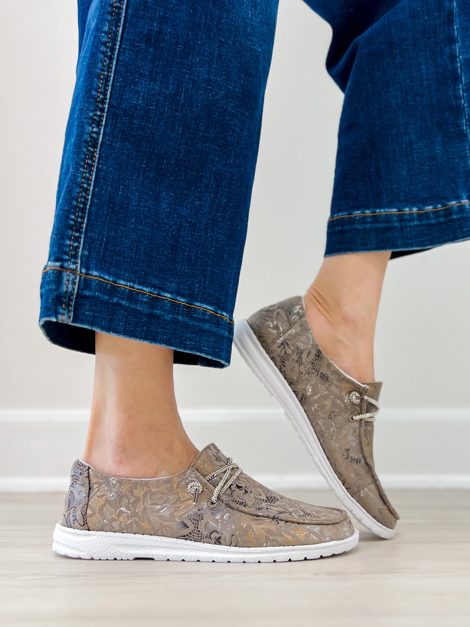 Very G Grey Holly Print Shoe