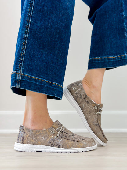 Very G Grey Holly Print Shoe
