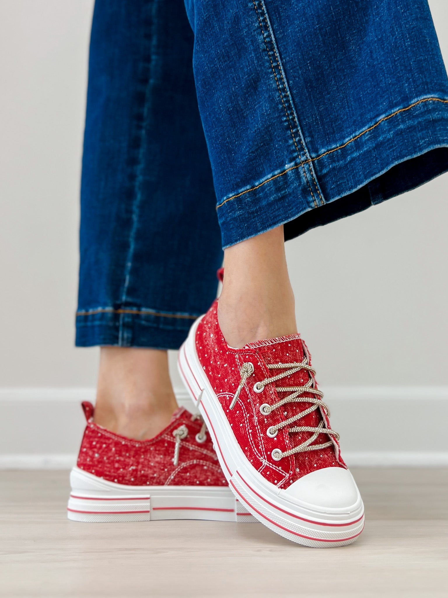 Very G Aman Red Bling Sneaker