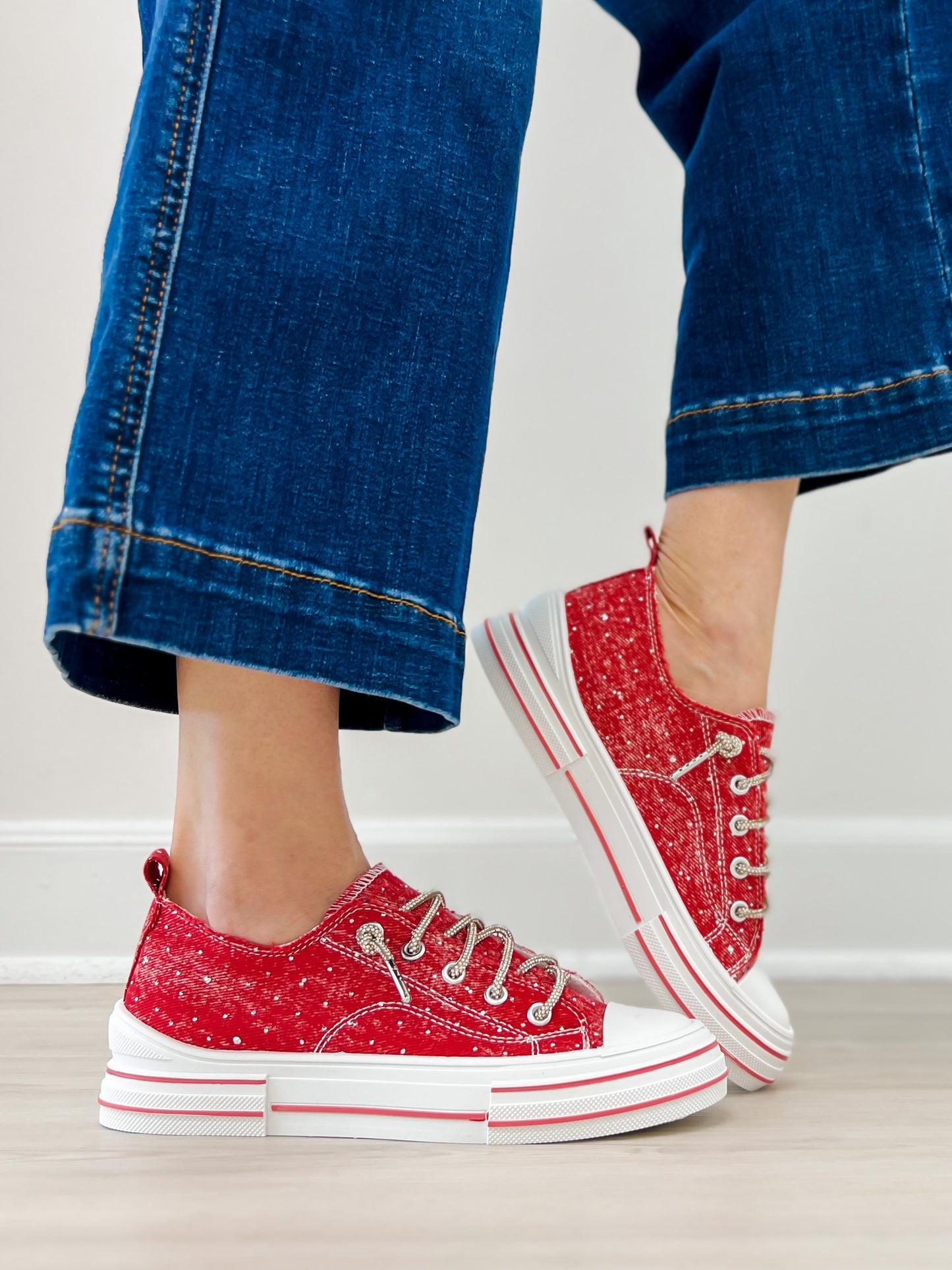 Very G Aman Red Bling Sneaker