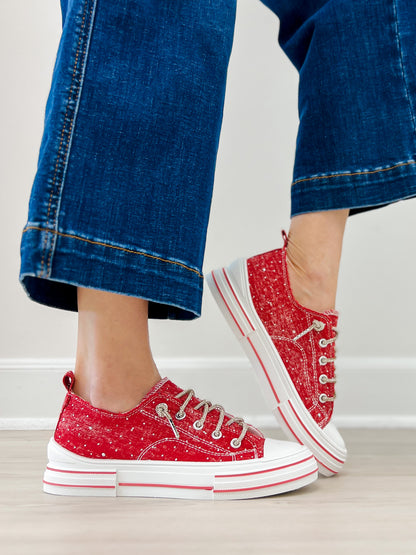 Very G Aman Red Bling Sneaker