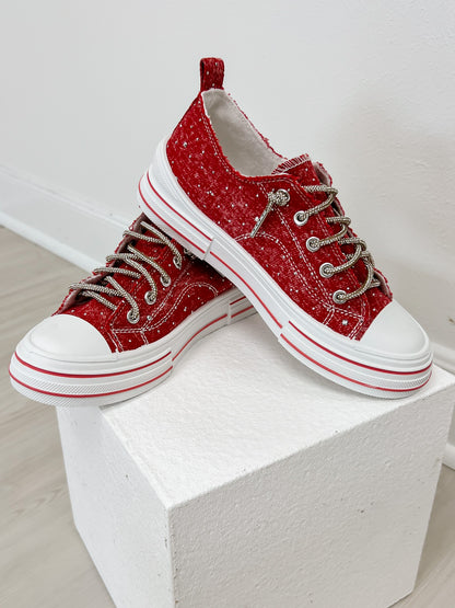Very G Aman Red Bling Sneaker