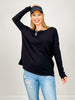 With You Textured Long Sleeve Knit Top with Pocket