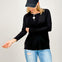 With You Textured Long Sleeve Knit Top with Pocket