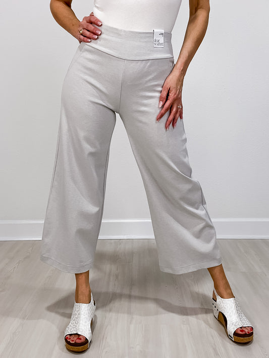 Magic Wide Cropped Pants in PEARL GREY