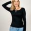 Textured Solid Stretchy Basic Top