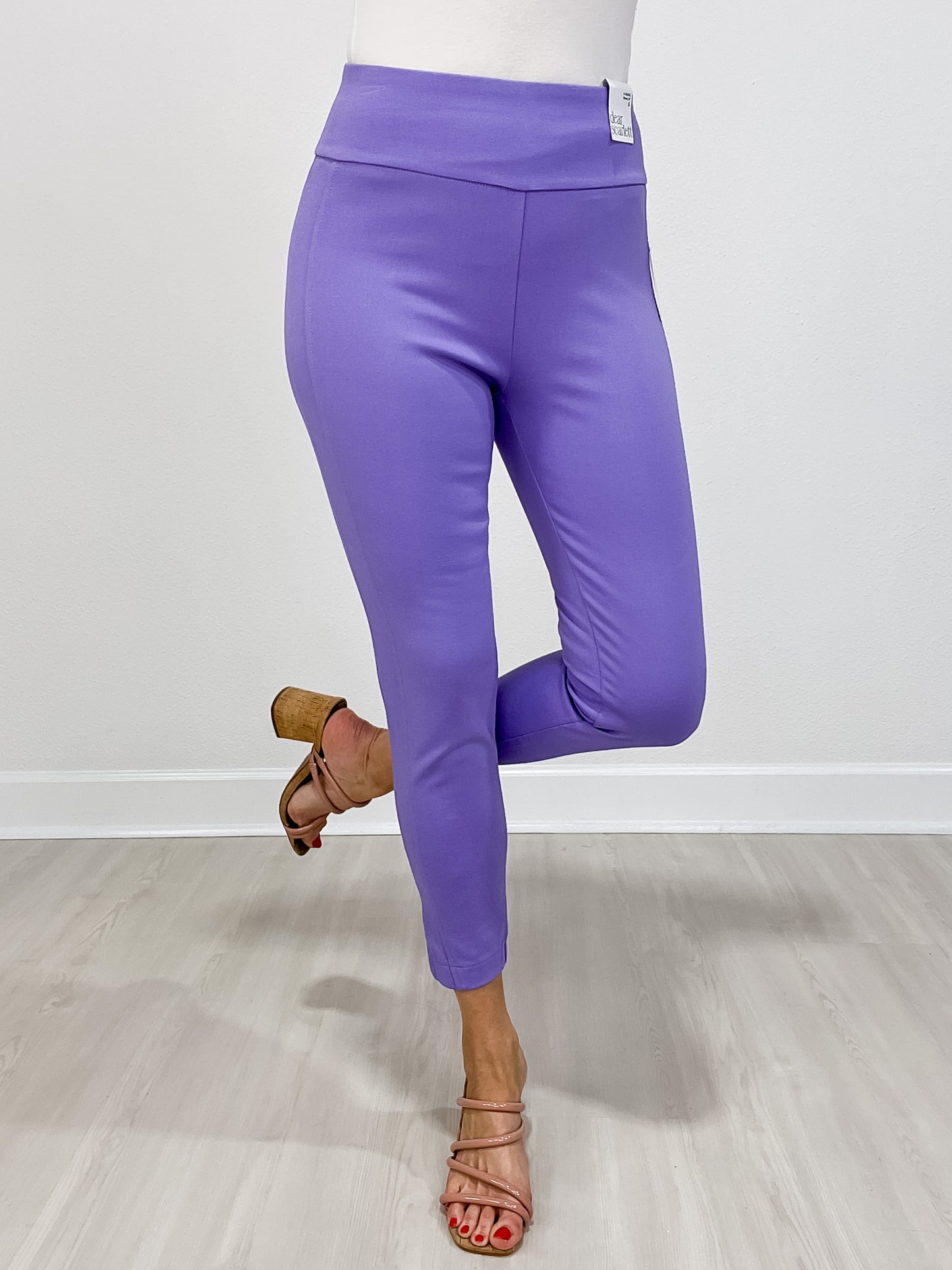 Magic High Waisted Double Knit Skinny Pants in VIOLET