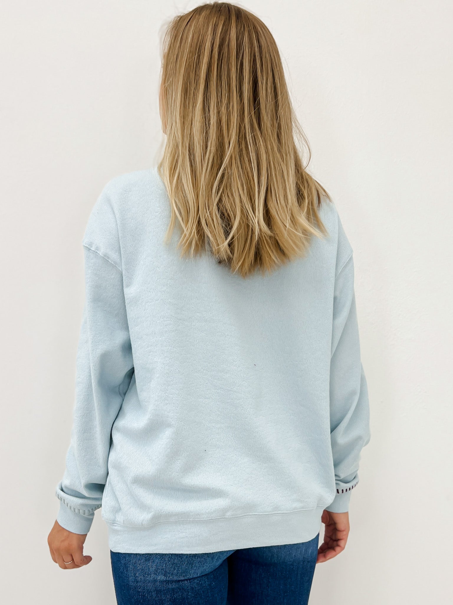 Long Sleeve Love Embroidery Pullover Top