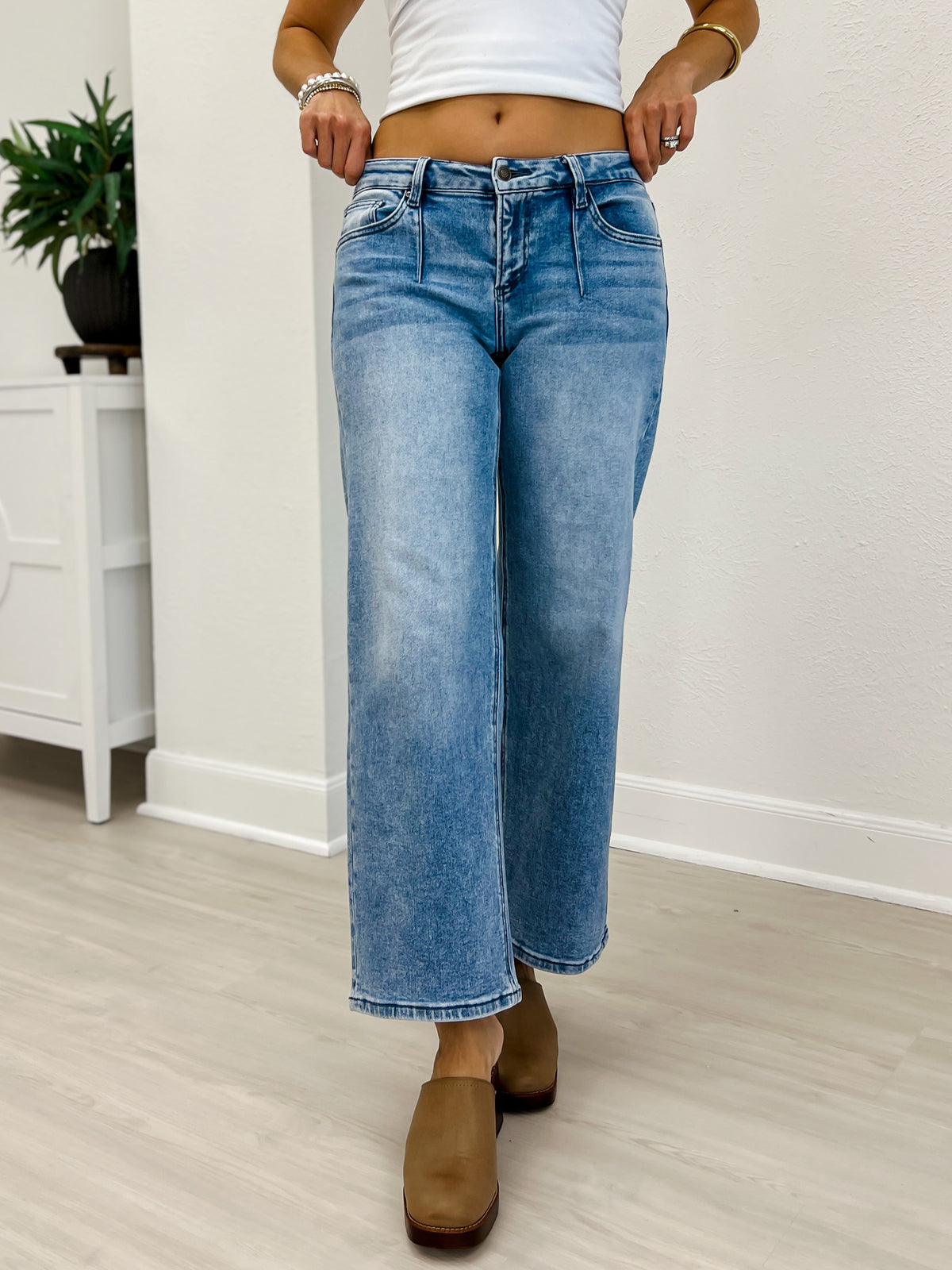 Mica Denim- Low Rise Wide Ankle Baggy Jean