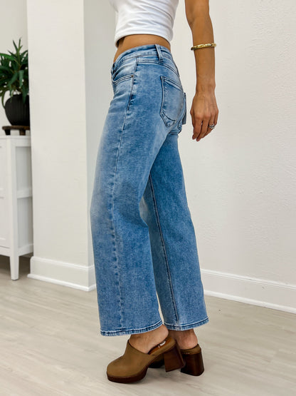 Mica Denim- Low Rise Wide Ankle Baggy Jean