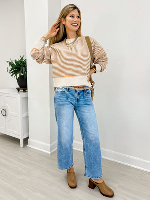 Mica Denim- Low Rise Wide Ankle Baggy Jean