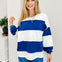 French Terry Color Block Top With Exposed Seam