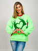 Queen of Sparkles Grinch Heart Hands Sweatshirt
