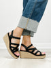 Corkys All Nighter Wedge Sandals in BLACK