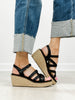 Corkys All Nighter Wedge Sandals in BLACK
