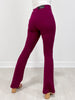 Magic High Waisted Double Knit Pants in WINE - Skinny or Kick Flare