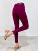 Magic High Waisted Double Knit Pants in WINE - Skinny or Kick Flare