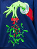 Queen of Sparkles Navy Grinch Mistletoe Hand Sweatshirt