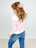 Long Sleeve Crew Neck Block Striped Sweater Top