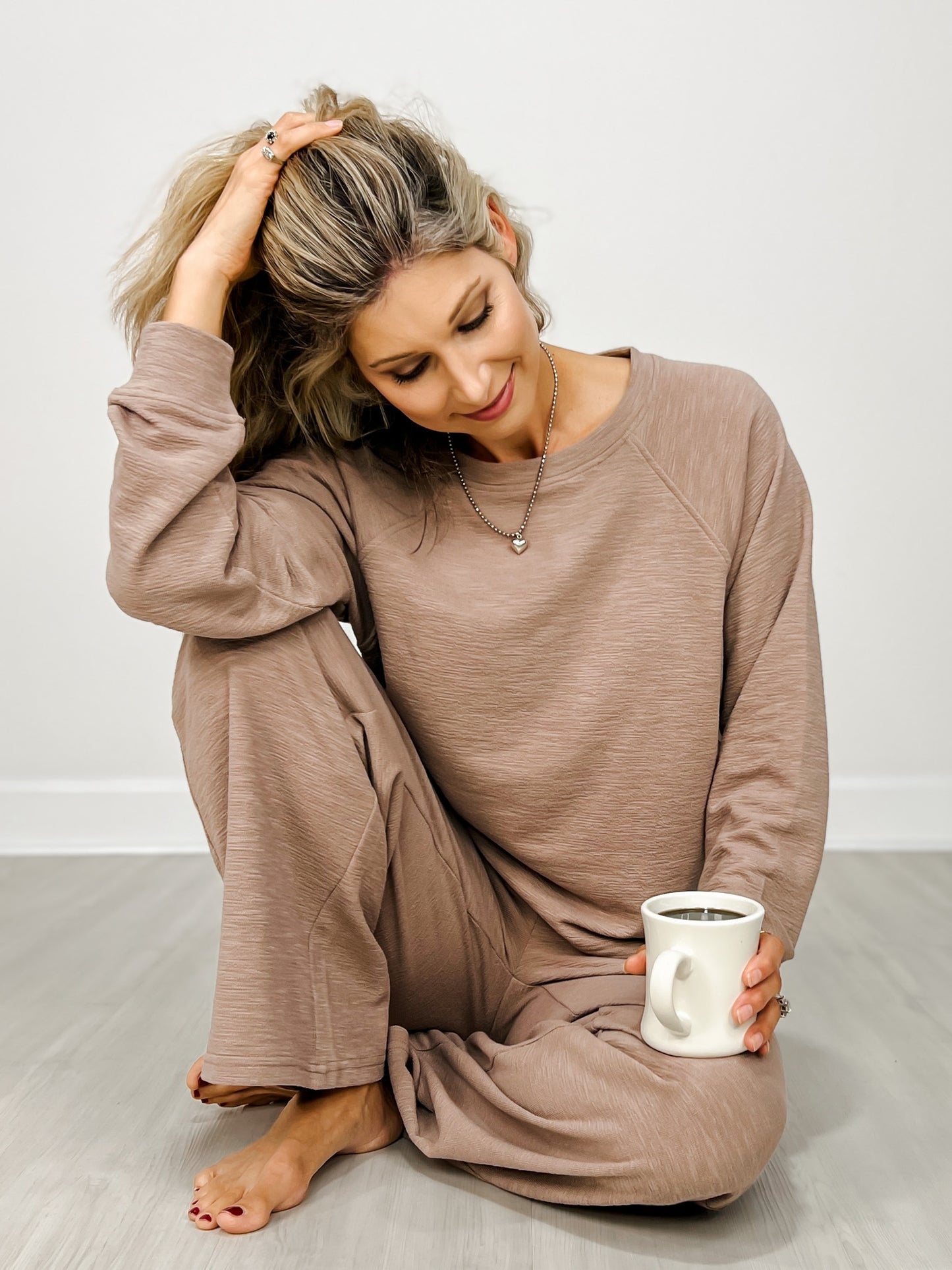 Slub Long Sleeve Top & Pants Set