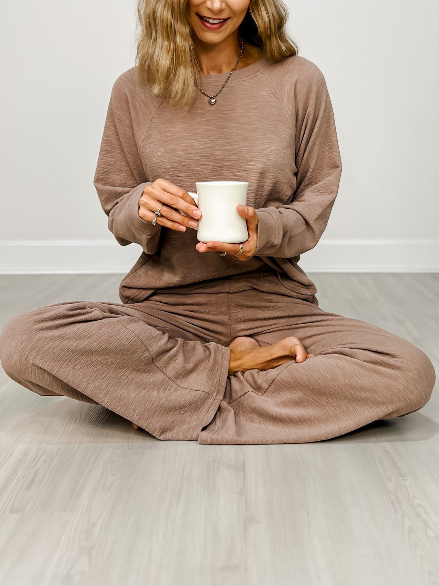 Slub Long Sleeve Top & Pants Set