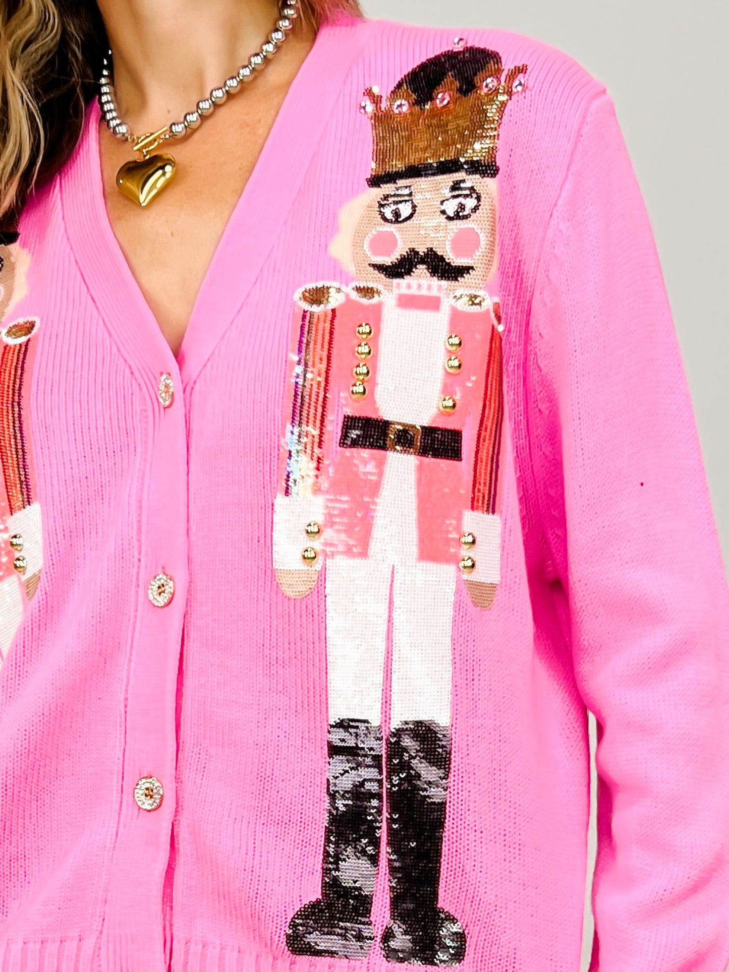 Queen of Sparkles Pink Nutcracker Cardigan