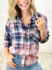 Merica Bleached Flannel Top