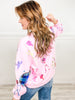 Queen of Sparkles Pink Skeleton Disco Party Sweatshirt