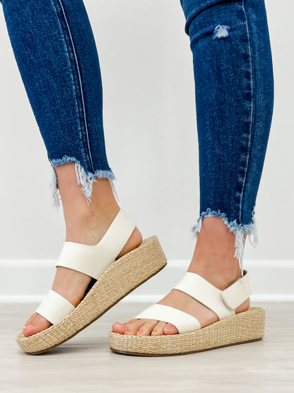 Corkys Heatwave Platform Sandals in White