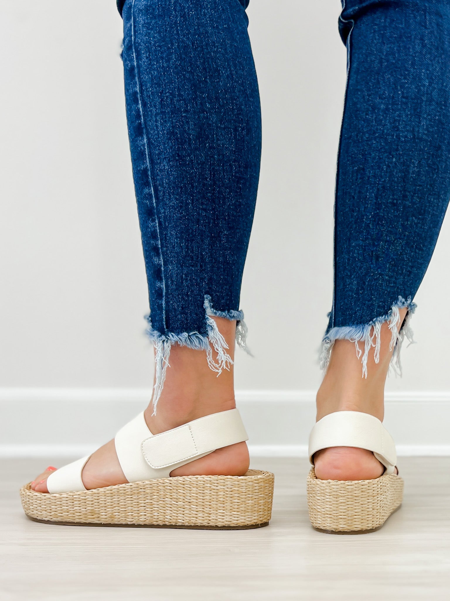 Corkys Heatwave Platform Sandals in White