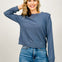 Round Neck Cloudy Knit Long Sleeve Top