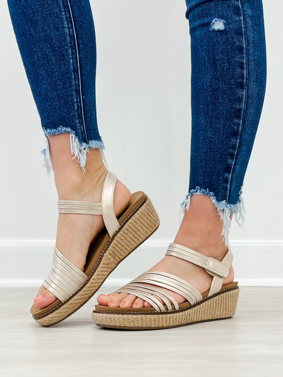 Corkys What About Now Wedges in Gold