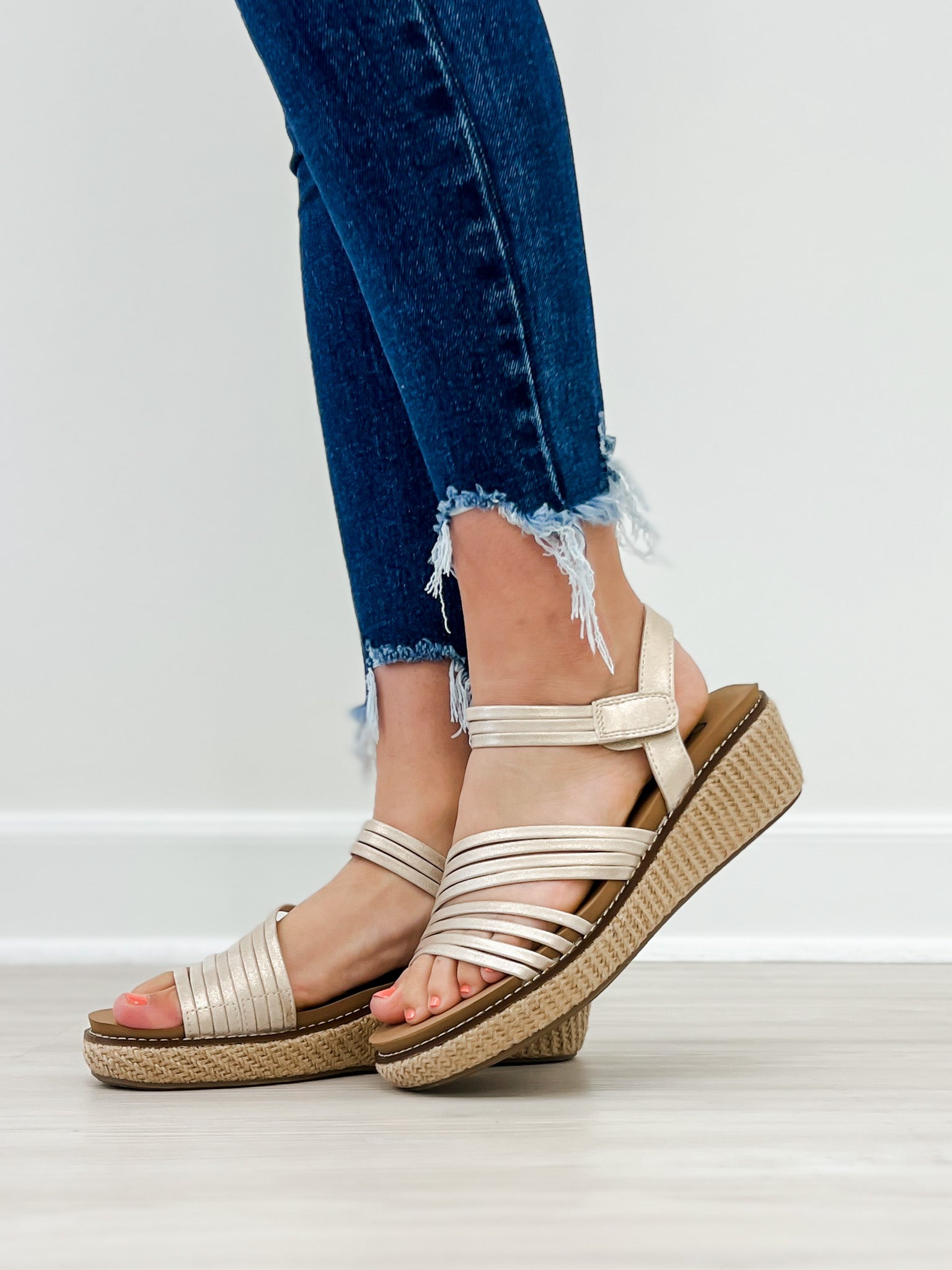Corkys What About Now Wedges in Gold