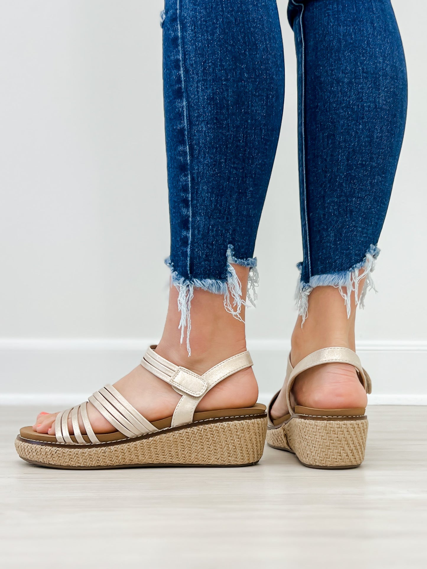 Corkys What About Now Wedges in Gold