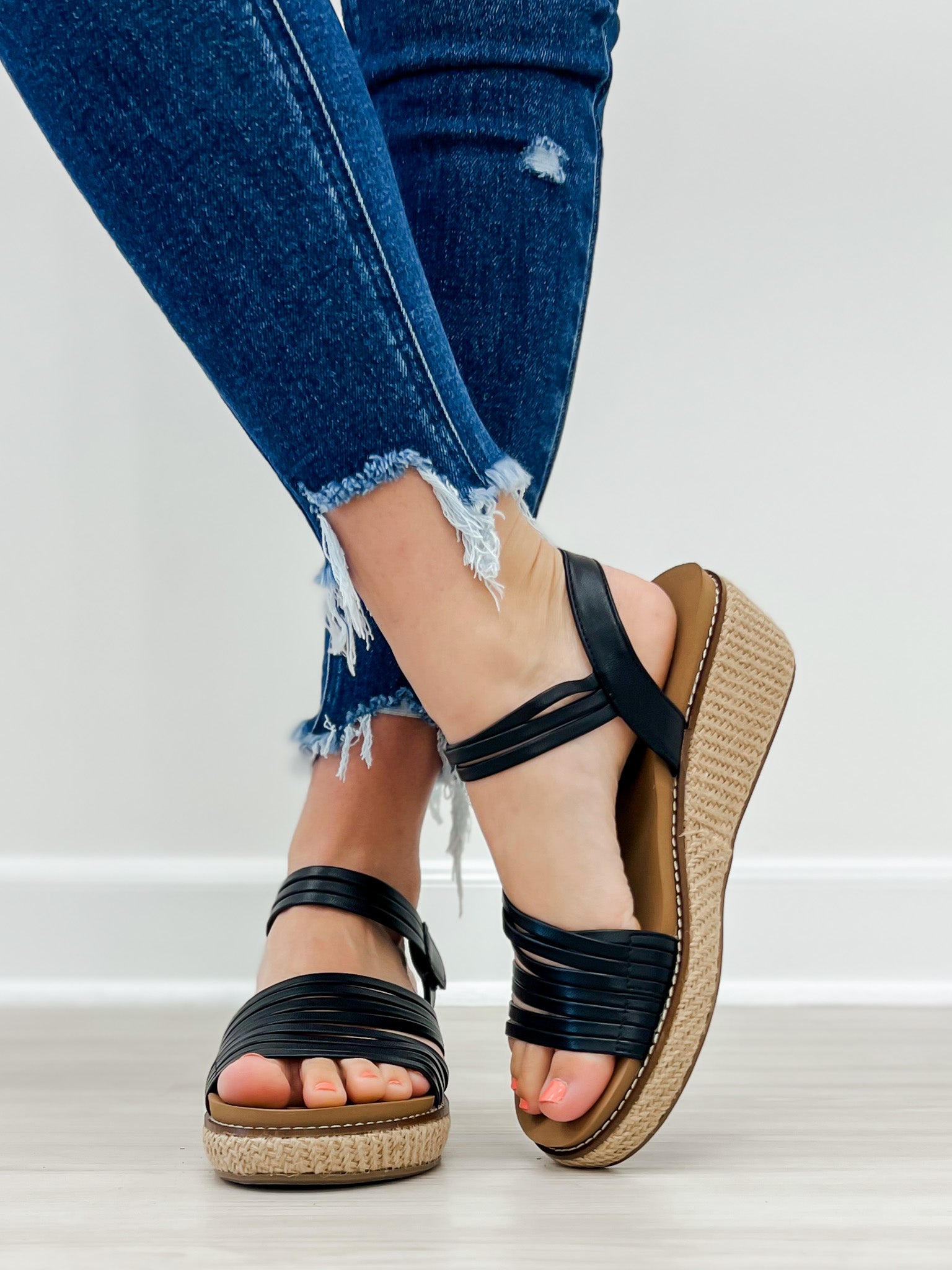 Corkys What About Now Wedges in Black