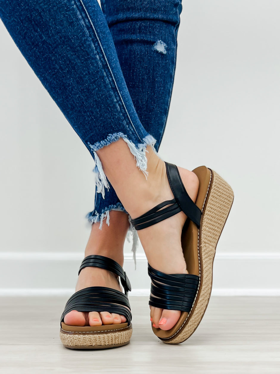 Corkys What About Now Wedges in Black