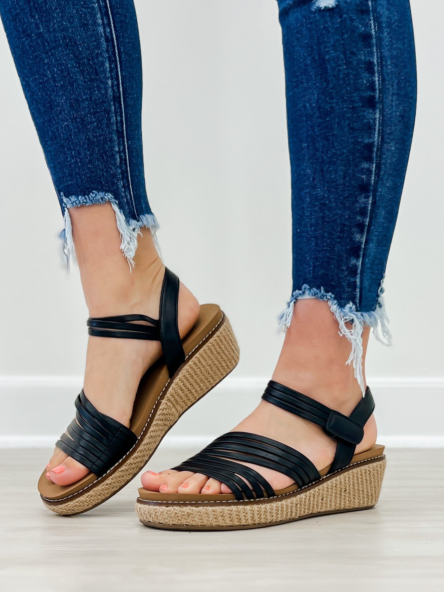 Corkys What About Now Wedges in Black