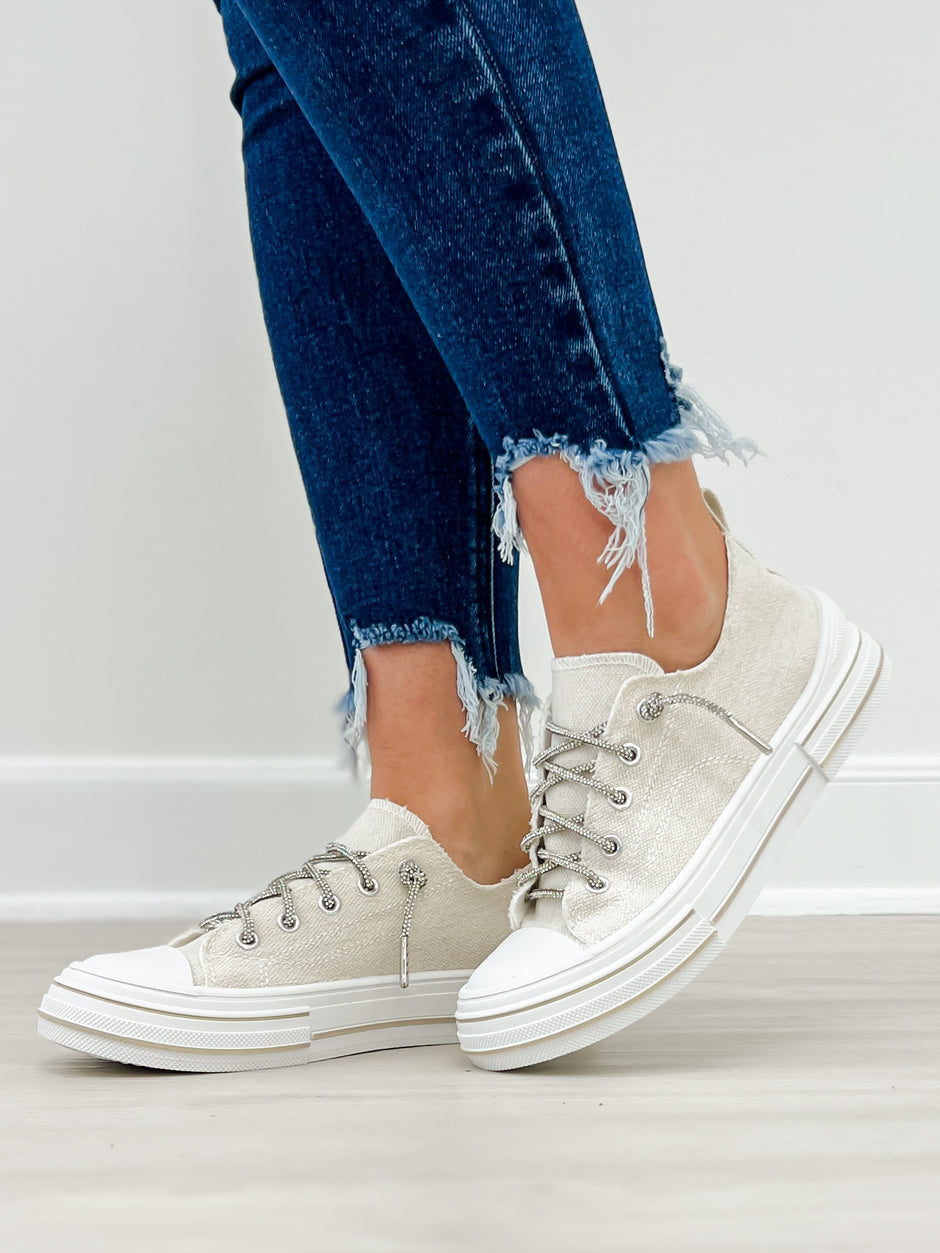 Very G Aman Original Tennis Shoes in Natural Sparkle