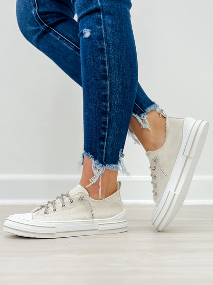 Very G Aman Original Tennis Shoes in Natural Sparkle