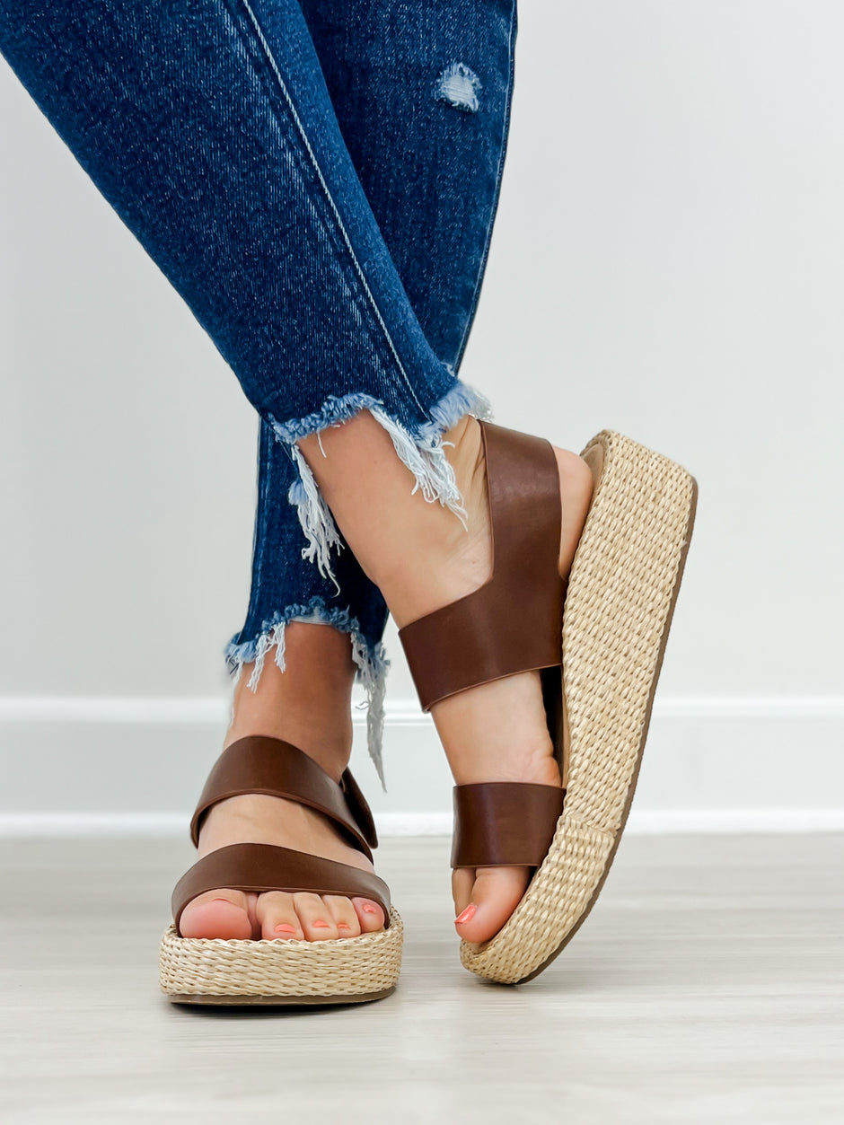 Corkys Heatwave Platform Sandals in Mahogany