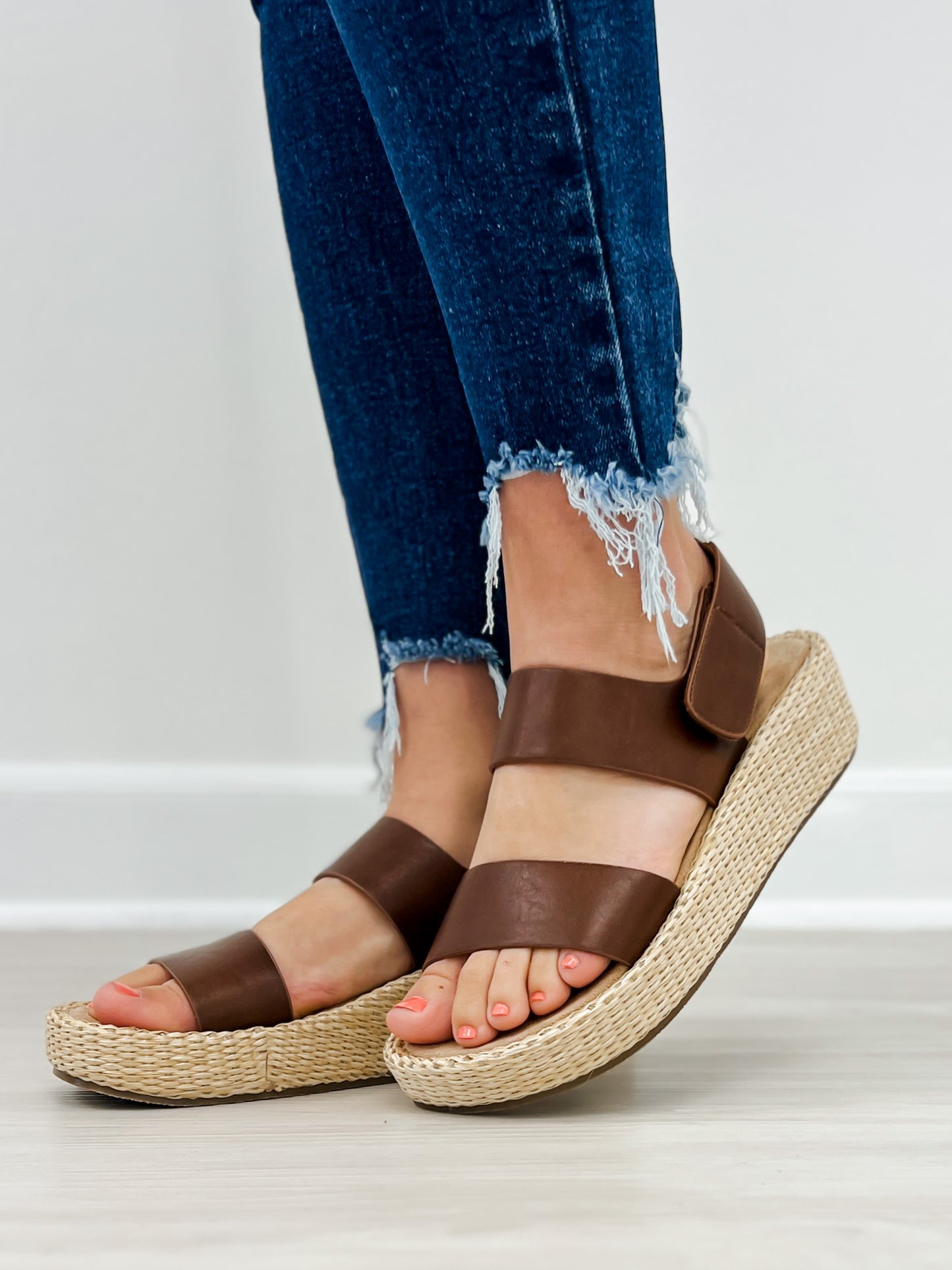 Corkys Heatwave Platform Sandals in Mahogany