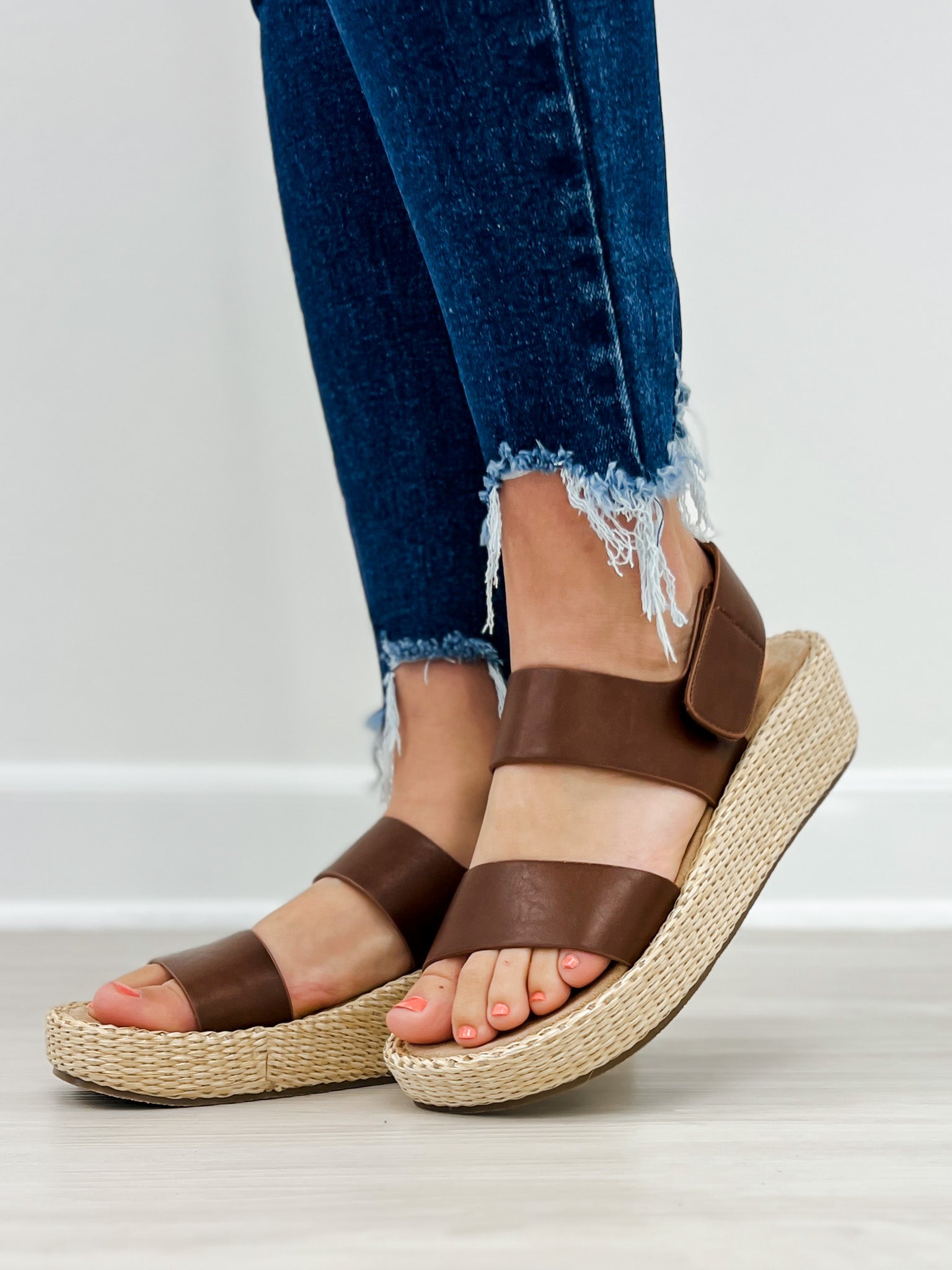 Corkys Heatwave Platform Sandals in Mahogany