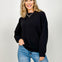 Round Neck Cloudy Knit Long Sleeve Top