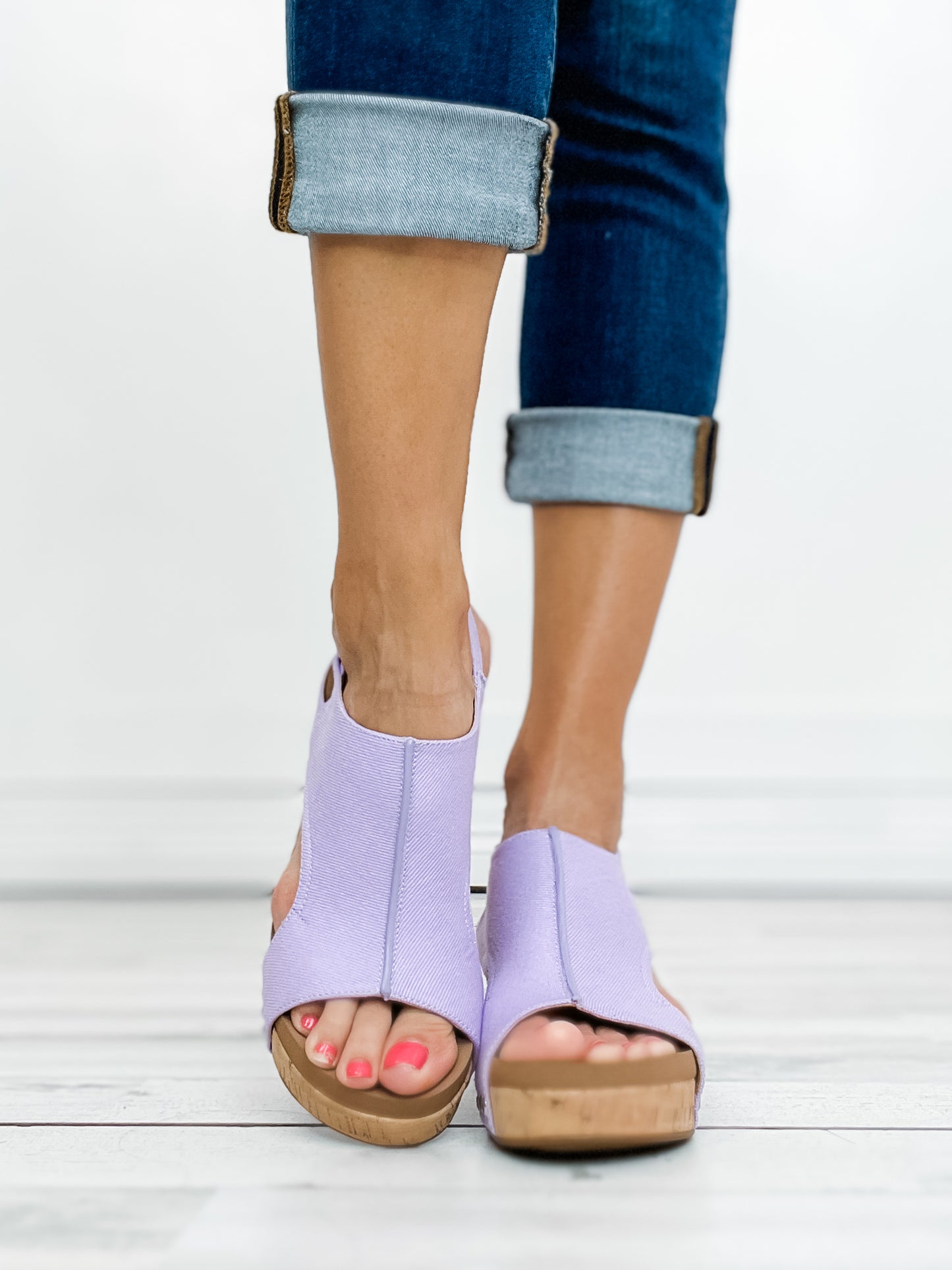 *LIMITED EDITION* Corky's Carley Lavender Canvas Wedge Shoe