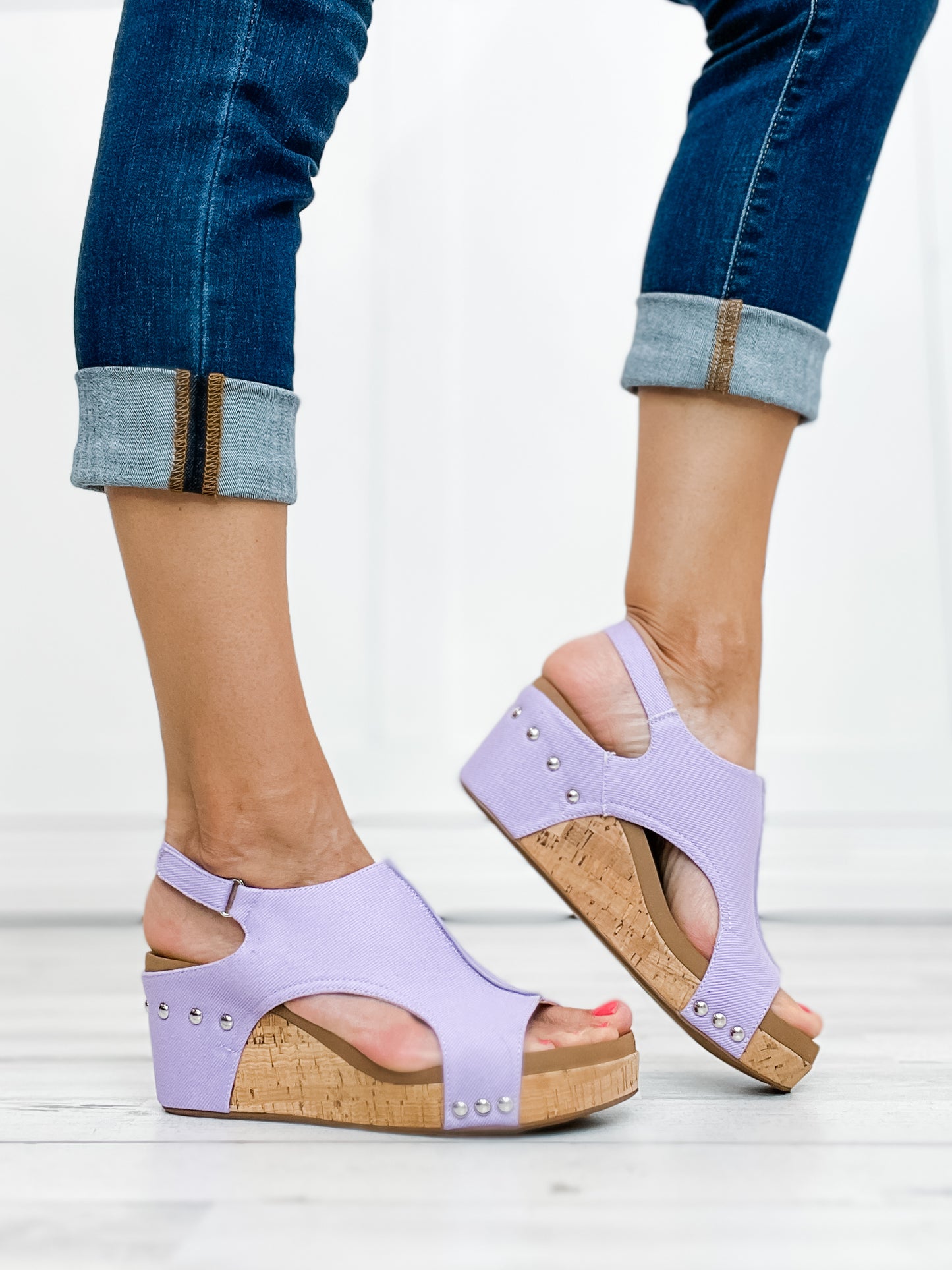 *LIMITED EDITION* Corky's Carley Lavender Canvas Wedge Shoe