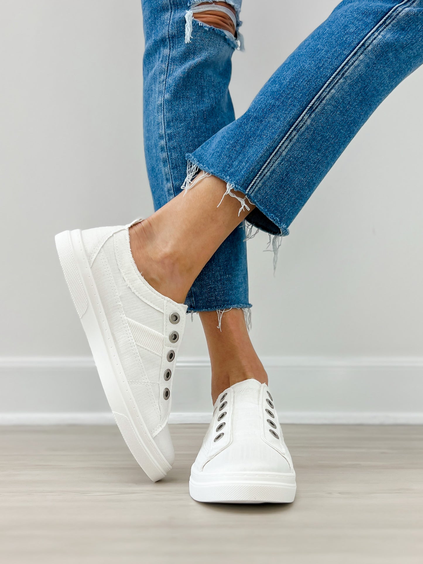 Blowfish Malibu Hangout Slip On Tennis Shoes in White