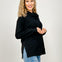 Long Sleeve Scoop Cowl Neck Knit Top