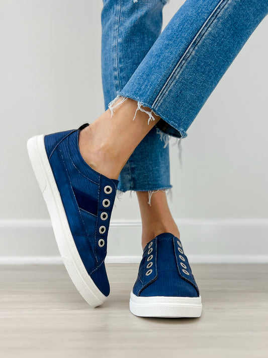 Blowfish Malibu Hangout Slip On Tennis Shoes in Navy